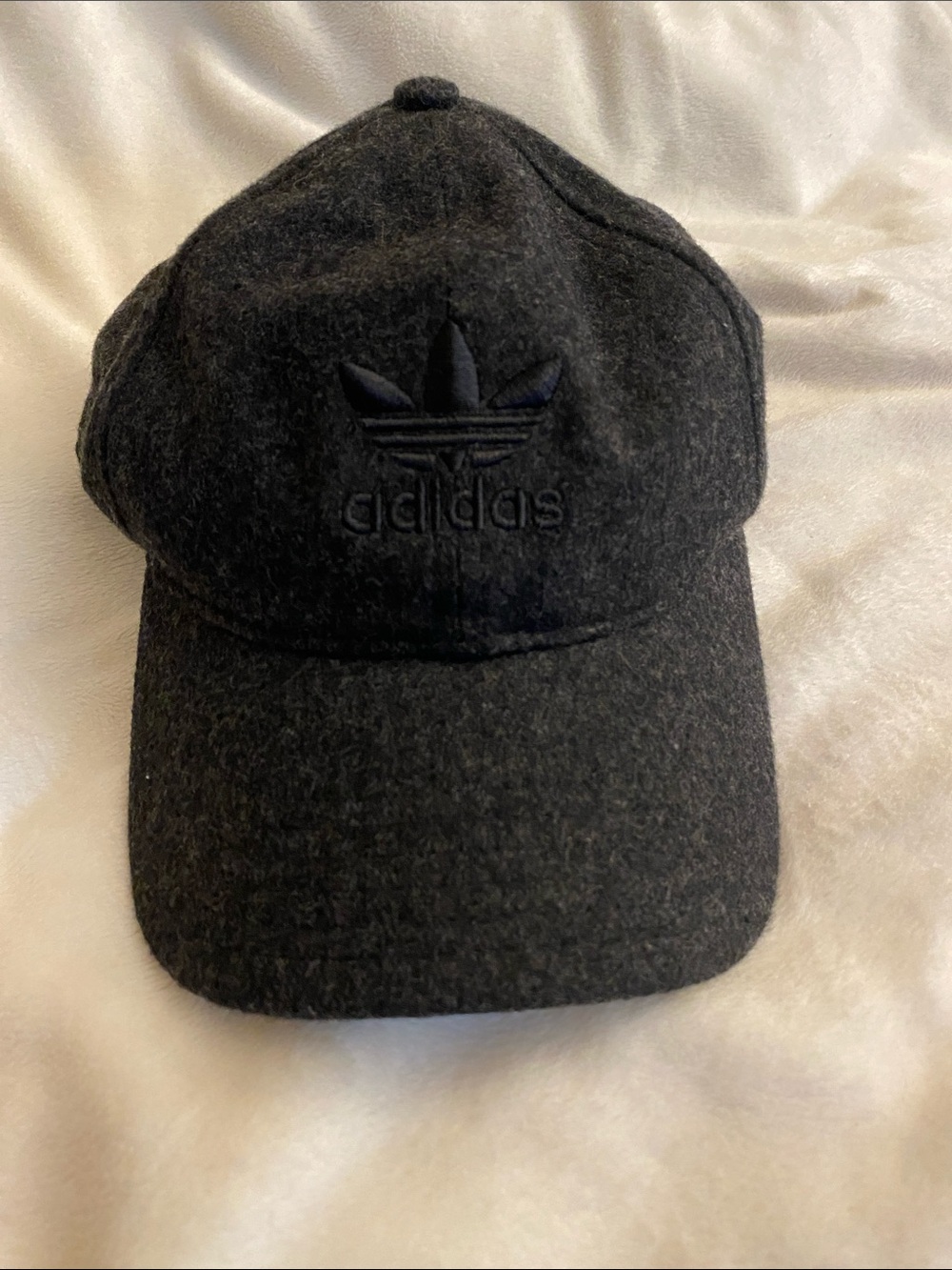 adidas Black Wool-Blend Trefoil Baseball Cap